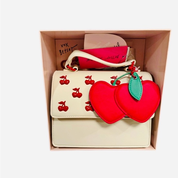 Betsey Johnson Handbags - 🍒 RARE Betsey Johnson Cherry Heart Bag NWT Boxed | Valentine Collectible 🍒